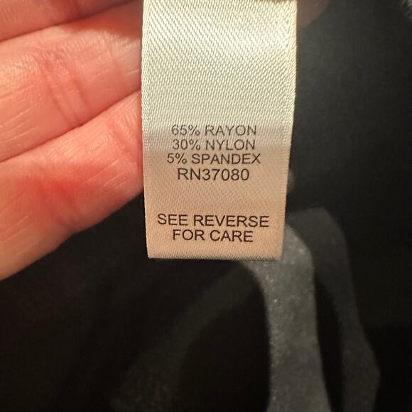 Black Cato Size Large Ponte Pants Petite Office Work Comfy Stretchy Classic - Picture 8 of 9